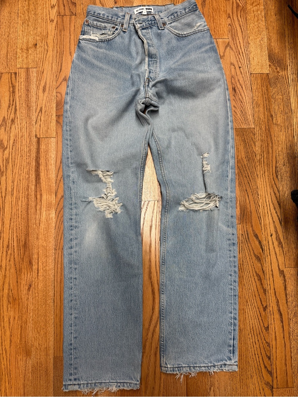 Levi’s Re-Done Light Blue Distressed jeans